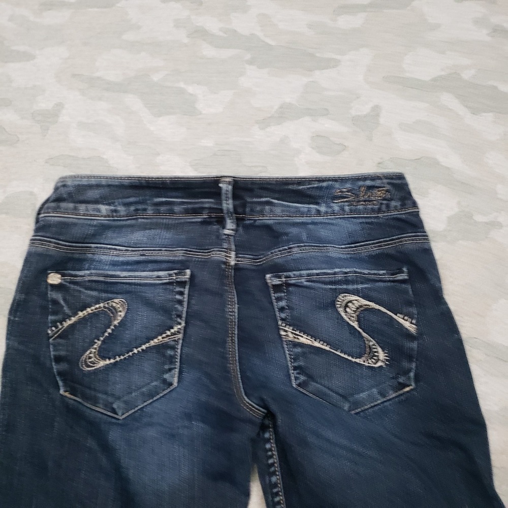 Vintage Silver Jeans Womens 26 Blue Y2k Santorini Denim Dark Wash